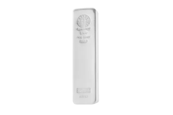 Lingot d'argent 5 kg — fonderie Argor-Heraeus